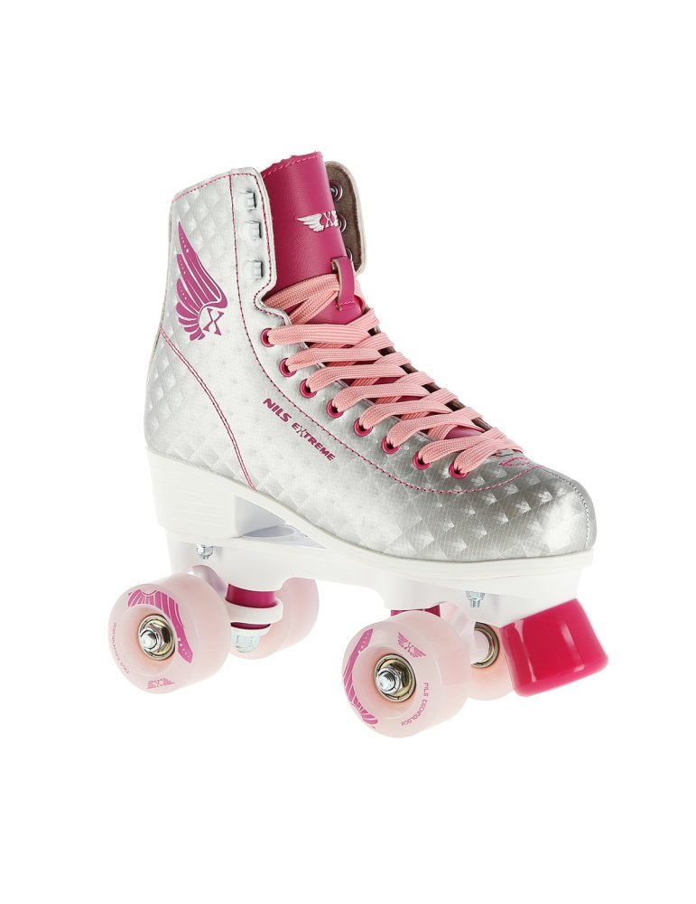 NQ14198 SILVER-PINK SIZE 35 ROLLER SKATES NILS EXTREME