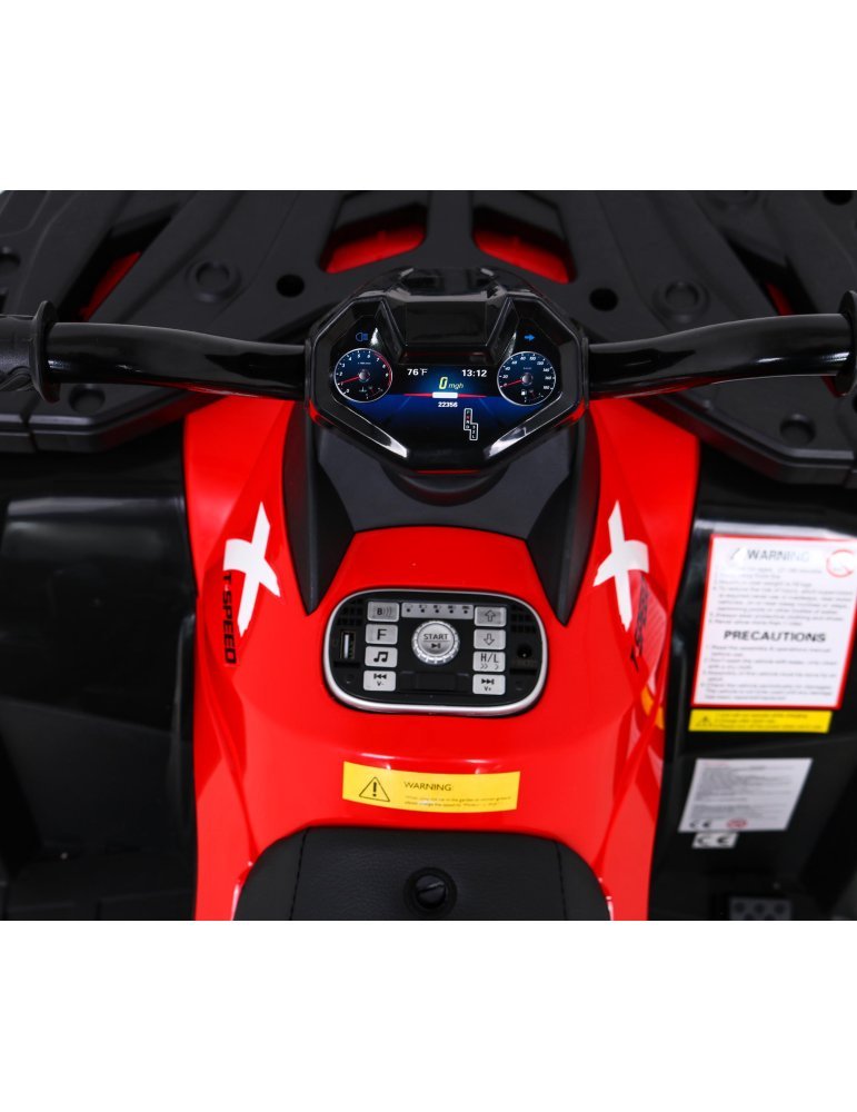 Kids Electric Quad XT-SPEED 24V 4x4 with Bluetooth - Vista 8