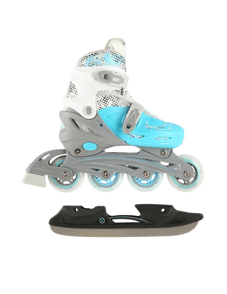 NH18331  SET 4in1 BLUE SIZE M (35-38) INLINE/ICE-SKATES NILS EXTREME
