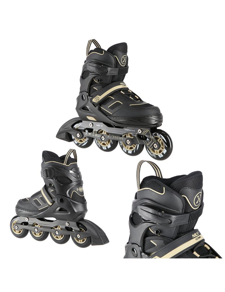NA14174 A BLACK-BEIGE SIZE S IN-LINE SKATES NILS EXTREME