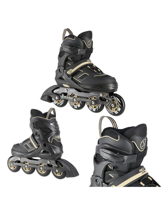 NA14174 A BLACK-BEIGE SIZE S IN-LINE SKATES NILS EXTREME