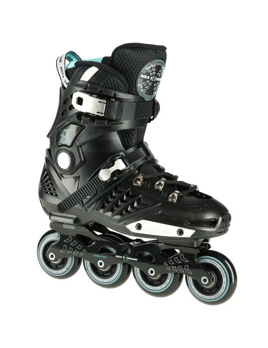 NA20001 BLACK SIZE 43 SLALOM IN-LINE SKATES NILS EXTREME
