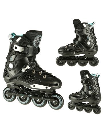 NA20001 BLACK SIZE 43 SLALOM IN-LINE SKATES NILS EXTREME 2