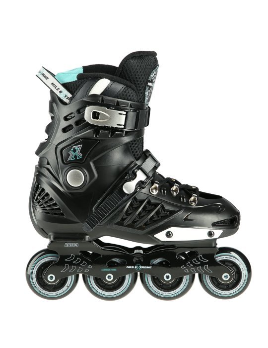 NA20001 BLACK SIZE 43 SLALOM IN-LINE SKATES NILS EXTREME