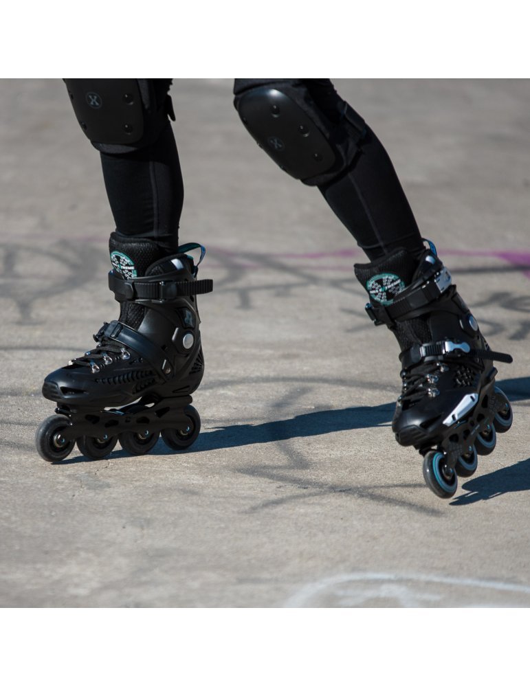 NA20001 BLACK SIZE 43 SLALOM IN-LINE SKATES NILS EXTREME