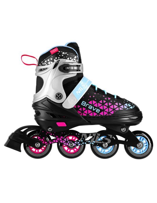 NH18190A IN-LINE SKATES/HOCKEY ICE SKATES SET 4IN1 BRAVE PINK SIZE S(29-33) NILS EXTREME