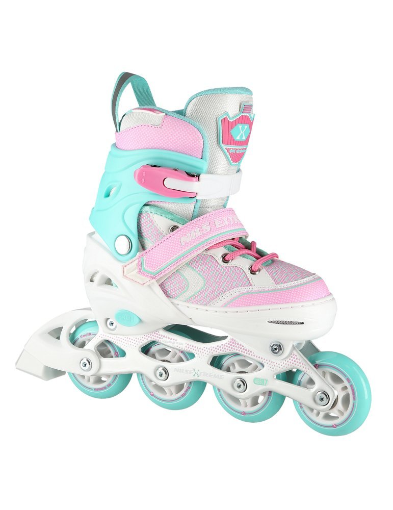 NA14198 WHITE-TURQUOISE SIZE L(39-42)  IN-LINE SKATES NILS EXTREME