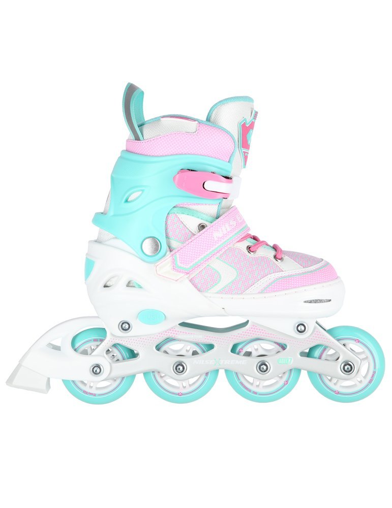 NA14198 WHITE-TURQUOISE SIZE L(39-42)  IN-LINE SKATES NILS EXTREME