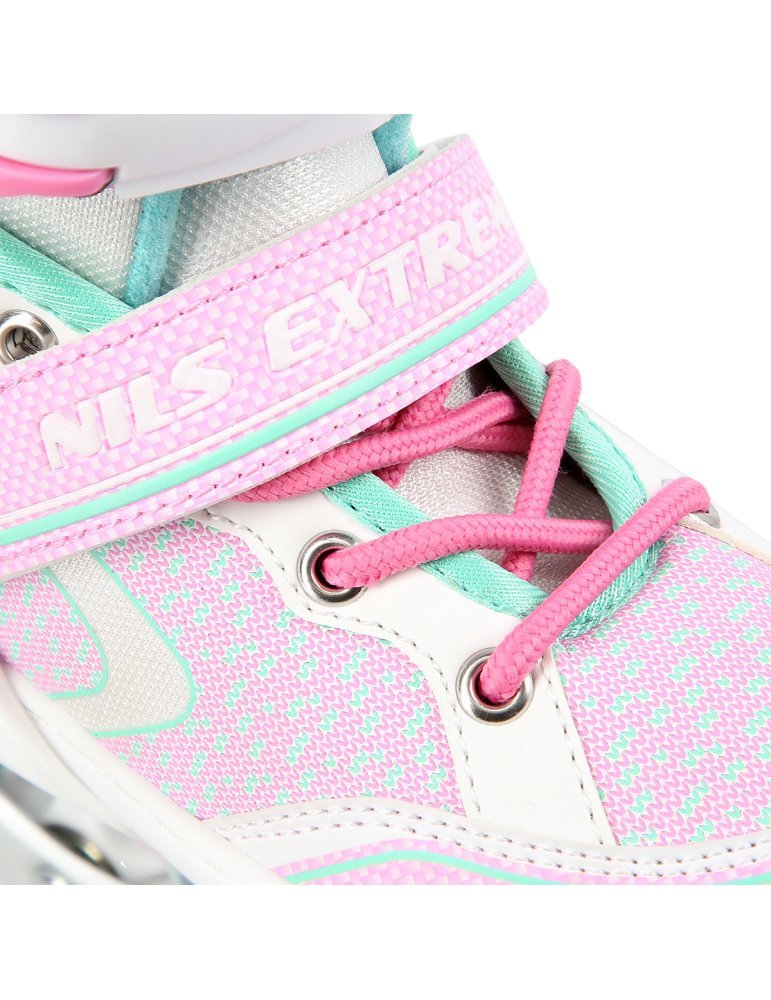 NA14198 WHITE-TURQUOISE SIZE L(39-42)  IN-LINE SKATES NILS EXTREME
