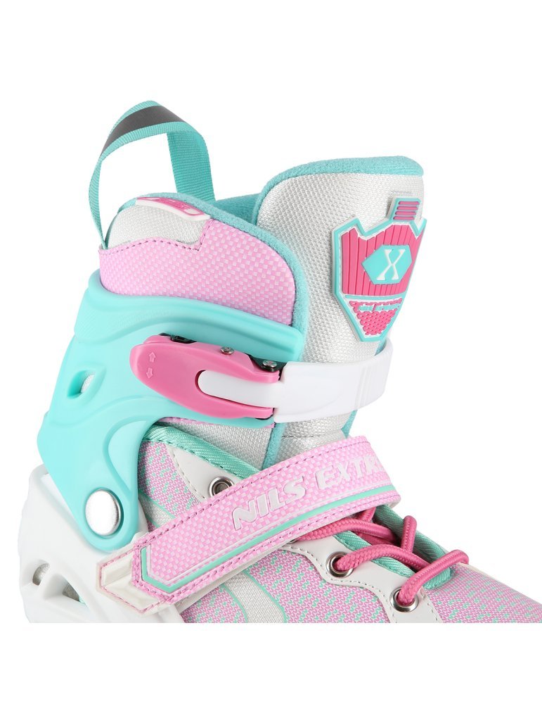 NA14198 WHITE-TURQUOISE SIZE L(39-42)  IN-LINE SKATES NILS EXTREME