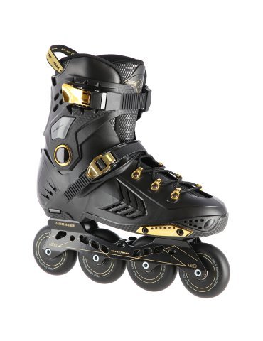 NA20002 BLACK-GOLD SIZE 39 SLALOM IN-LINE SKATES NILS EXTREME 