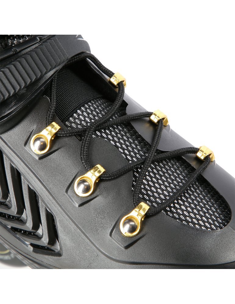 NA20002 BLACK-GOLD SIZE 39 SLALOM IN-LINE SKATES NILS EXTREME 
