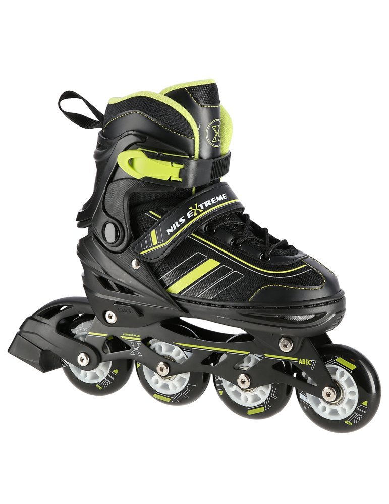 NH18191 2IN1 BLACK/LIME SIZE L(39-43) IN-LINE SKATES/HOCKEY ICE SKATES