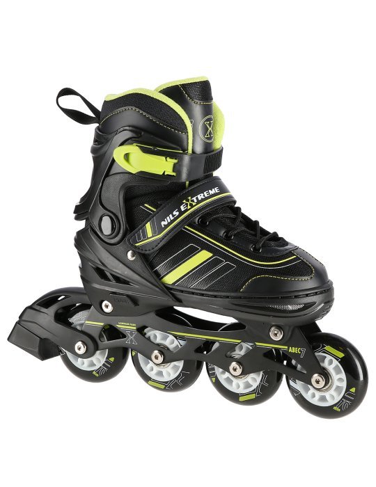 NH18191 2IN1 BLACK/LIME SIZE L(39-43) IN-LINE SKATES/HOCKEY ICE SKATES