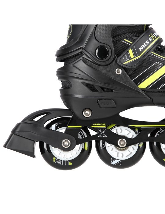 NH18191 2IN1 BLACK/LIME SIZE L(39-43) IN-LINE SKATES/HOCKEY ICE SKATES