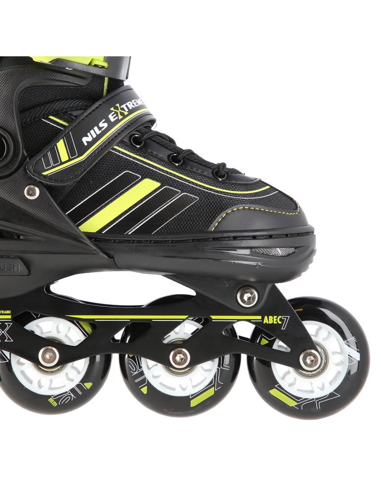 NH18191 2IN1 BLACK/LIME SIZE L(39-43) IN-LINE SKATES/HOCKEY ICE SKATES