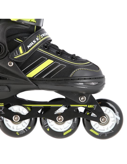 NH18191 2IN1 BLACK/LIME SIZE L(39-43) IN-LINE SKATES/HOCKEY ICE SKATES