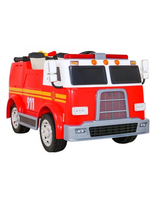 Caminhão Bombeiros elétrico infantil 12V com megafone