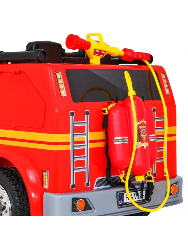 Caminhão Bombeiros elétrico infantil 12V com megafone