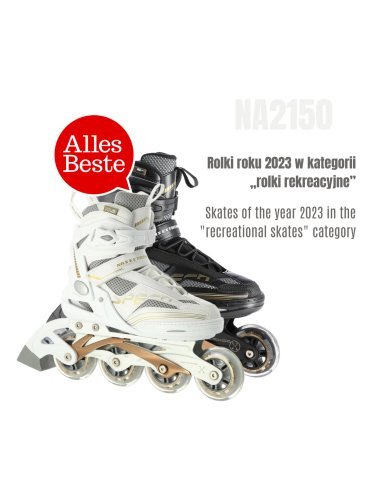 NA2150 BLACK-GOLD SIZE 37 IN-LINE SKATES NILS EXTREME 2