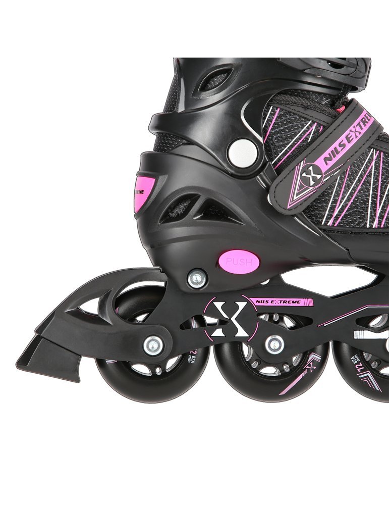 NH11912 A 2IN1 BLACK/PINK SIZE L(39-42) IN-LINE SKATES/HOCKEY ICE SKATES