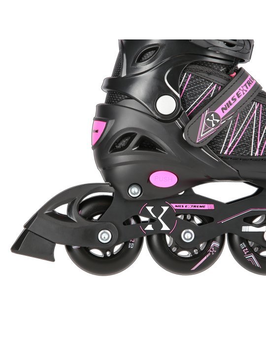 NH11912 A 2IN1 BLACK/PINK SIZE L(39-42) IN-LINE SKATES/HOCKEY ICE SKATES