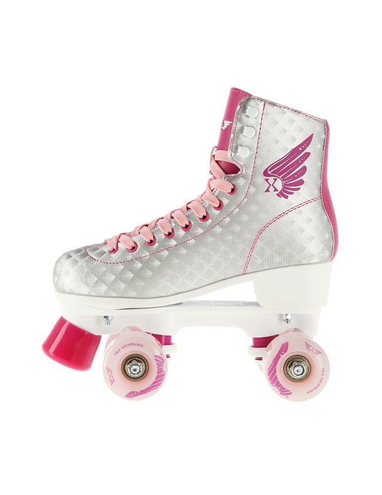 NQ14198 SILVER-PINK SIZE 40 ROLLER SKATES NILS EXTREME