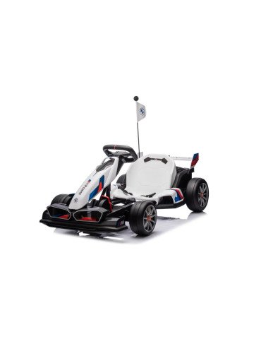Kart elettrico per bambini BMW 24 V con funzione Derlet e luci a LED