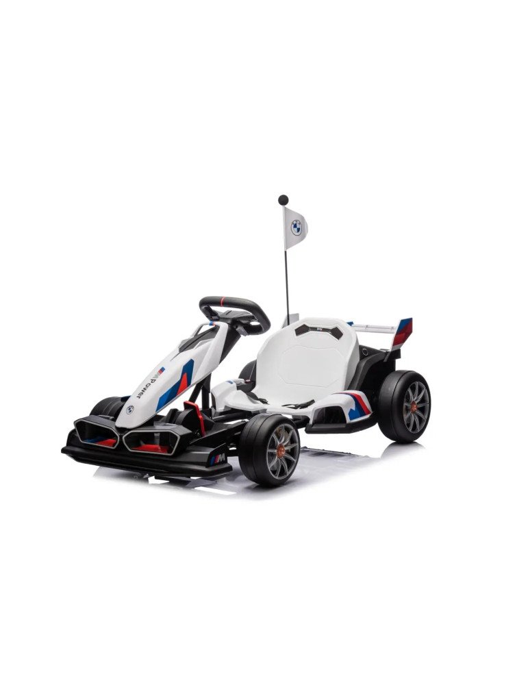 Kart elettrico per bambini BMW 24 V con funzione Derlet e luci a LED