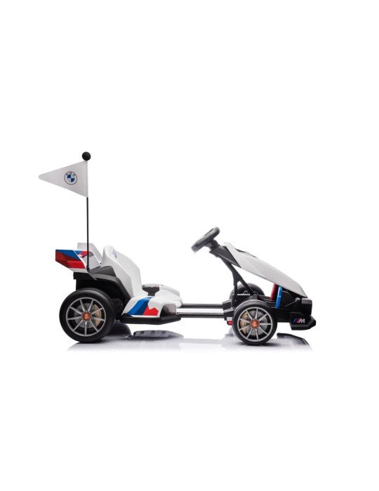Kart elettrico per bambini BMW 24 V con funzione Derlet e luci a LED