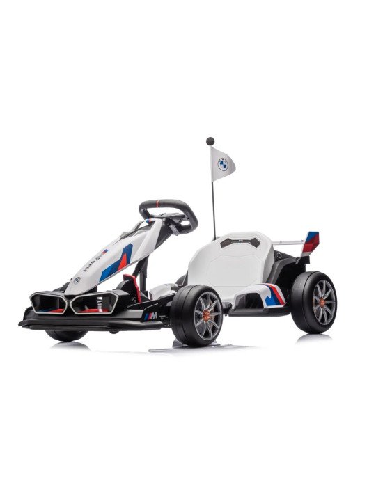 Kart elettrico per bambini BMW 24 V con funzione Derlet e luci a LED