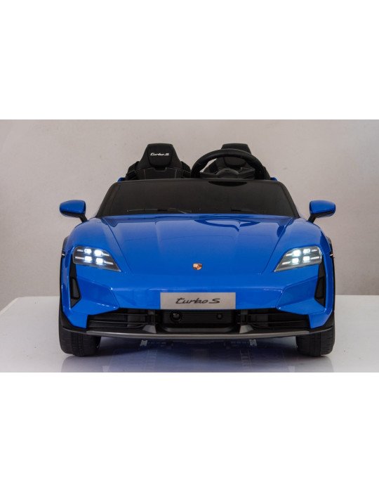Carro elétrico das crianças Porsche Taycan Turbo S 24V Biplaza com luzes LED
