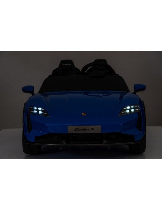 Carro elétrico das crianças Porsche Taycan Turbo S 24V Biplaza com luzes LED