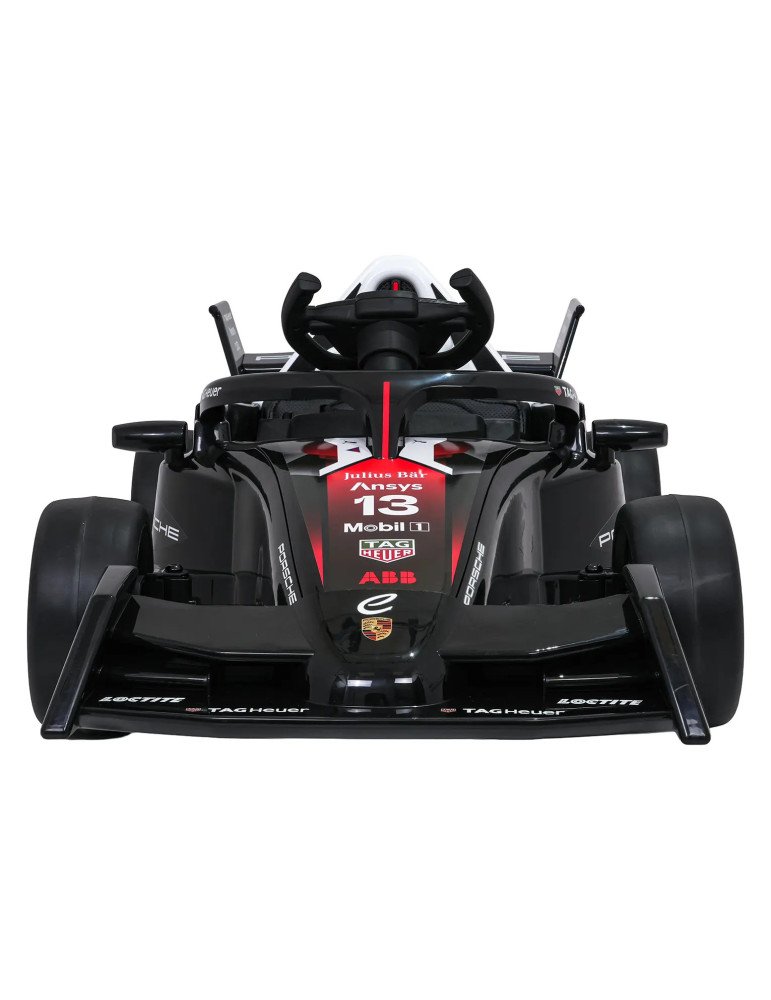 Auto elettrica per bambini Porsche Formula E 12V con comando e luci a LED
