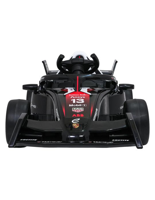 Carro elétrico de crianças Porsche Formula E 12V com comando e luzes LED