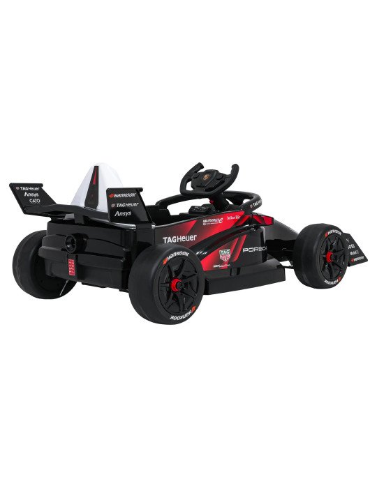 Carro elétrico de crianças Porsche Formula E 12V com comando e luzes LED