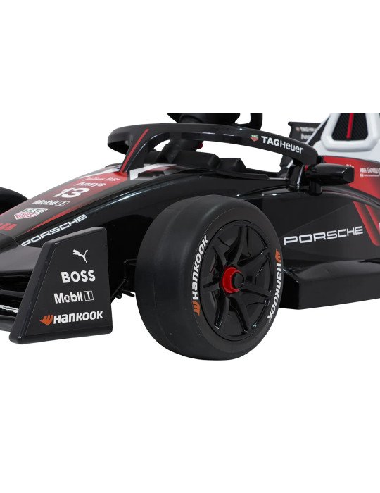 Carro elétrico de crianças Porsche Formula E 12V com comando e luzes LED