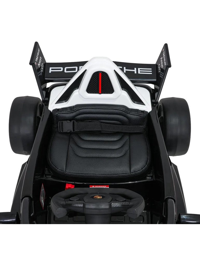 Porsche de voiture électrique pour enfants formule E 12V avec commande et lumières LED