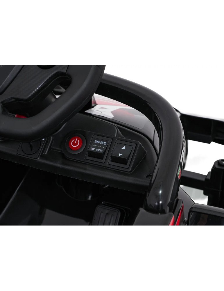 Porsche de voiture électrique pour enfants formule E 12V avec commande et lumières LED