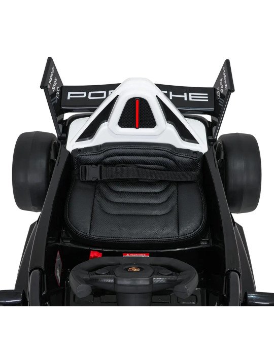 Porsche de voiture électrique pour enfants formule E 12V avec commande et lumières LED