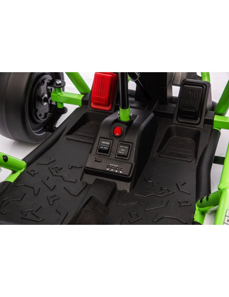 Kids Electric Go-Kart TORNADO Green 12V Drift | Drifting Function