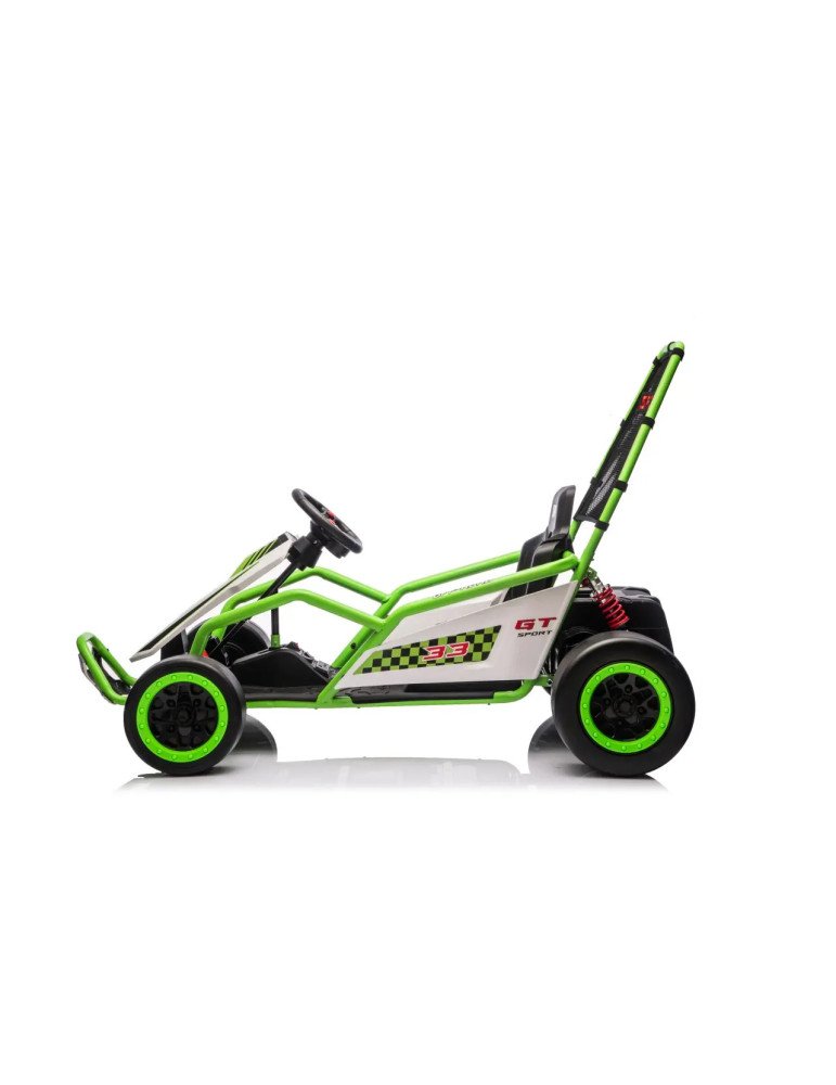 Go-Kart Elétrico Infantil TORNADO Verde 12V Drift | Função Drifting