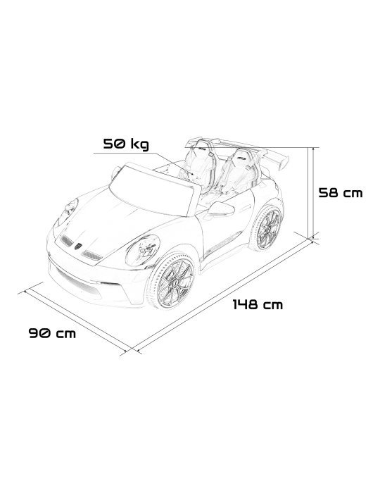 Porsche 911 GT3 24V 4x200W Biplaza 4x4