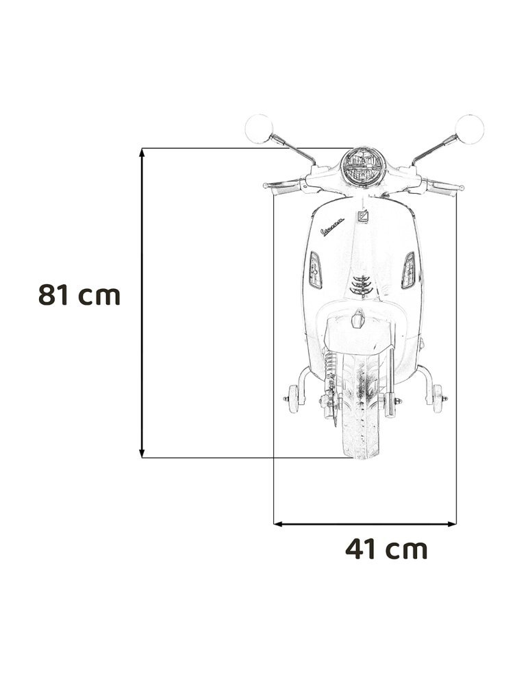 Scooter elettrico bambini Vespa ROMA 12V - Vista 27