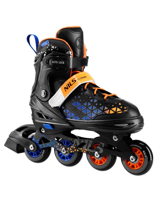 NH18190A IN-LINE SKATES/HOCKEY ICE SKATES SET 2IN1 BRAVE BLUE SIZE S(29-33) NILS EXTREME