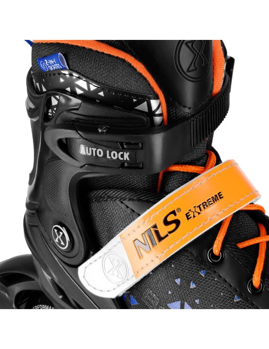 NH18190A IN-LINE SKATES/HOCKEY ICE SKATES SET 2IN1 BRAVE BLUE SIZE S(29-33) NILS EXTREME