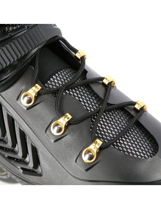 NA20002 BLACK-GOLD SIZE 41 SLALOM IN-LINE SKATES NILS EXTREME 