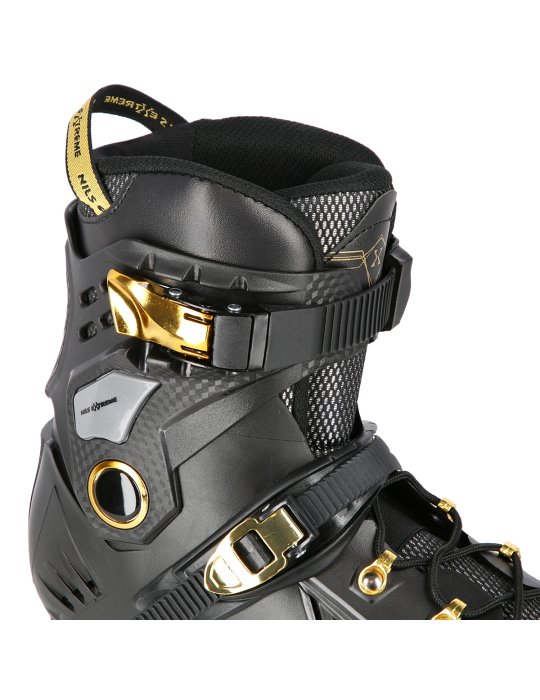 NA20002 BLACK-GOLD SIZE 41 SLALOM IN-LINE SKATES NILS EXTREME 