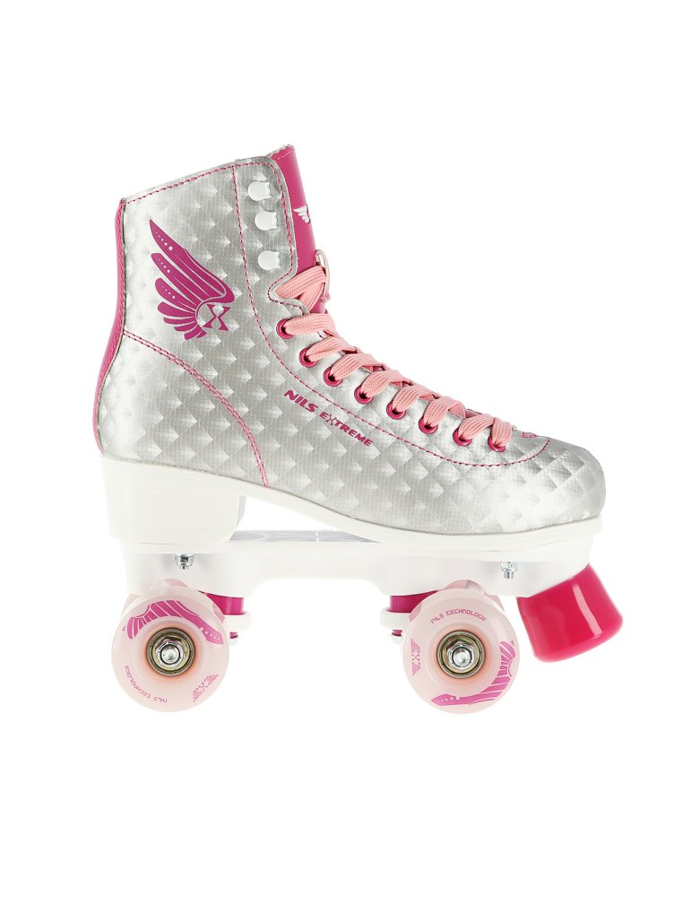 NQ14198 SILVER-PINK SIZE 36 ROLLER SKATES NILS EXTREME
