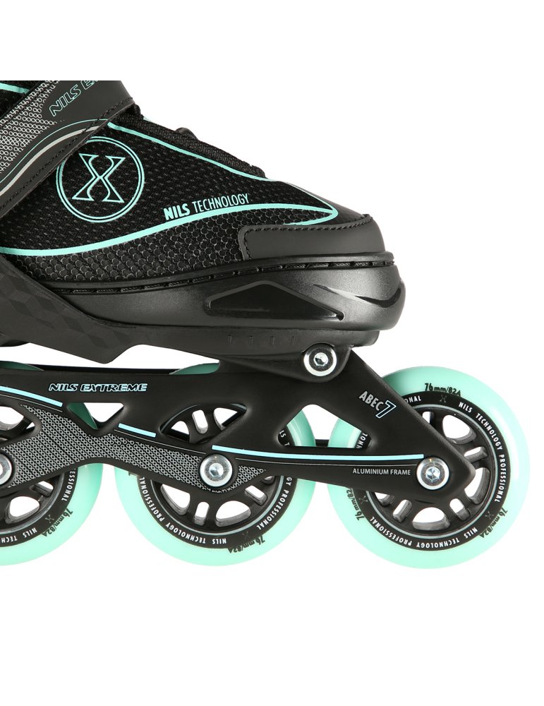 NA11008 BLACK-MINT ROZM. M (35-38) IN-LINE SKATES NILS EXTREME